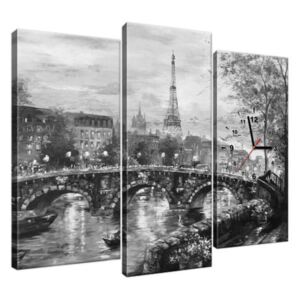 Órás falikép Párizsi híd 90x70cm ZP3569A_3C