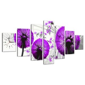 Órás falikép Gyönyörű lila pitypangok 210x100cm ZP4026A_7A