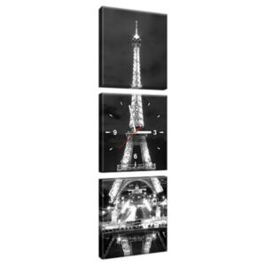 Órás falikép Eiffel-torony fekete-fehér 30x90cm ZP518A_3V