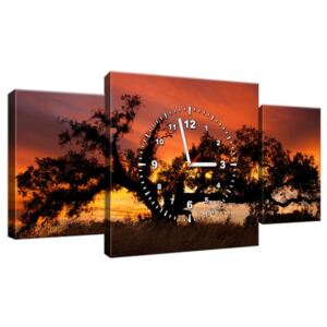 Órás falikép Tölgyfa naplementekor - Don McCullough 80x40cm ZP804A_3AX