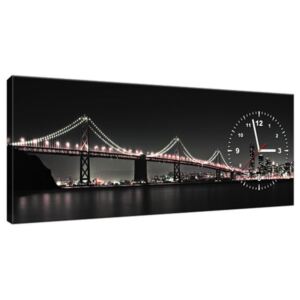 Órás falikép Piros híd San Franciscoban - Tanel Teemusk 100x40cm ZP934A_1I