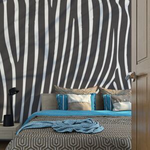 Fotótapéta Bimago - Zebra Pattern (Black And White) + Ragasztó ingyen 200x154 cm