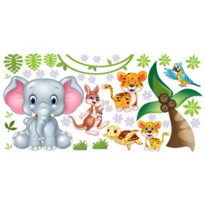 Falmatrica gyerekeknek Vidám állatkák a dzsungelből 100x50cm NK3489A_1GD