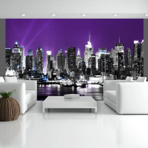 Fotótapéta Bimago - Purple heaven over New York + Ragasztó ingyen 450x270 cm
