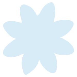 Falmatrica gyerekeknek Egyszerű kék virág 20x20cm S-NK4205A_1HQ