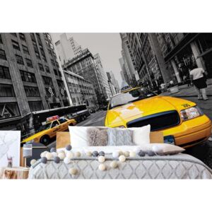 Fotótapéta GLIX - Sárga Taxik New York Papír tapéta - 254x184 cm