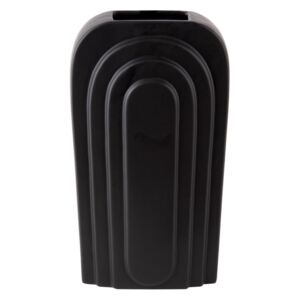 Arc fekete kerámia váza, magasság 18 cm - PT LIVING