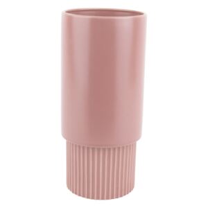 Ribbed rózsaszín kerámia kaspó, magasság 26 cm - PT LIVING