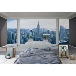 Fotótapéta GLIX - New York Városra 3D Nézet Penthouse Papír tapéta - 254x184 cm