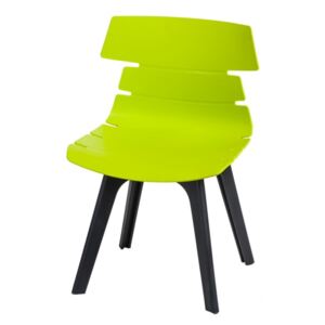 Techno STD PP szék zöld - fekete lábakkal