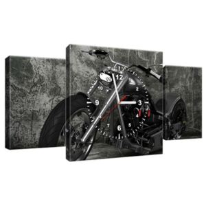 Órás falikép Sötét motorkerékpár 80x40cm ZP1202A_3AX