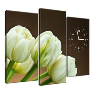 Órás falikép Elbűvölő fehér tulipánok 90x70cm ZP1257A_3C