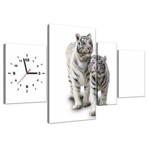 Órás falikép Fehér tigrisek 120x70cm ZP1270A_4AN
