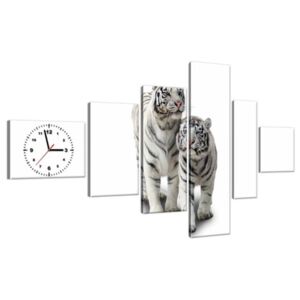 Órás falikép Fehér tigrisek 180x100cm ZP1270A_6E