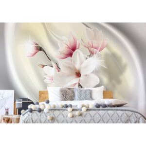 Fotótapéta GLIX - Magnolia Modern Virágos Design Sárga Papír tapéta - 254x184 cm