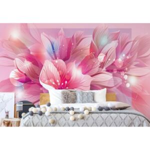 Fotótapéta GLIX - Virágok Modern Rózsaszín Papír tapéta - 254x184 cm