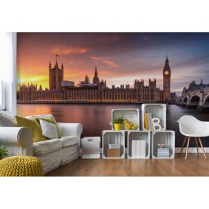 Fotótapéta GLIX - London Palace Of Westminster Sunset Nem szőtt tapéta - 104x70 cm
