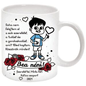 Köszönök mindent...óvónéniknek, tanároknak... fiú – Bögre (átírha