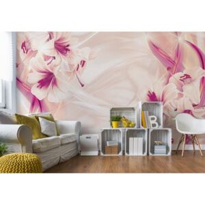 Fotótapéta GLIX - Modern Virágok Rózsaszín Tapet nețesute - 208x146 cm