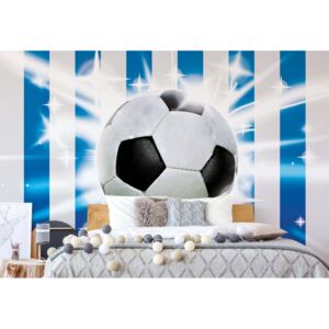 Fotótapéta GLIX - Futball Kék-Fehér Csíkos Tapet nețesute - 208x146 cm