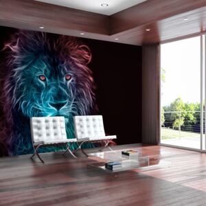 Fotótapéta Bimago - Abstract lion - rainbow + Ragasztó ingyen 200x140 cm
