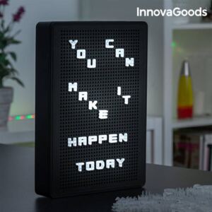 InnovaGoods Perforált LED Tábla Betűk Beillesztéséhez