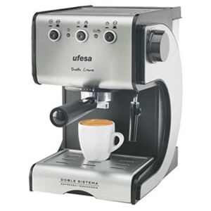 Manuális Express Kávéfőző UFESA CE7141 1,5 L 15 bar 1050W Fekete Ezüst színű Rozsdamentes Acél