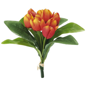 Mű tulipán csokor narancssárga