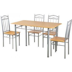 Vigor FUR-101-1LS étkezőasztal szett 4 db szék bükk