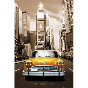 New York Taxi no.1 - sepia Plakát, (61 x 91,5 cm)