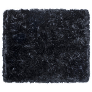 Zealand fekete báránybőr szőnyeg, 130 x 150 cm - Royal Dream