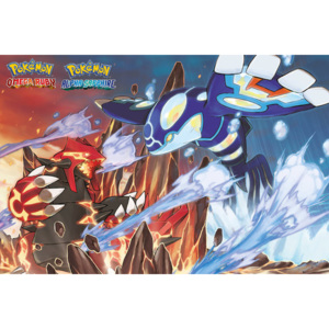 Pokémon - Groudon and Kyogre Plakát, (91,5 x 61 cm)