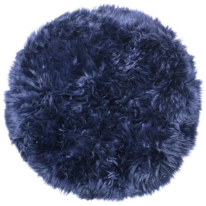 Zealand sötétkék bárányszőrme szőnyeg, Ø 70 cm - Royal Dream