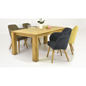 Modern étkezőszékek és asztal - 4 darab / 180 x 90 cm / Antracit