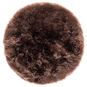 Zealand barna bárányszőrme szőnyeg, Ø 70 cm - Royal Dream