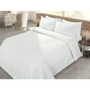 Nieve fehér ágytakaró kétszemélyes ágyra és 2 párnahuzat készlete - Madame Coco