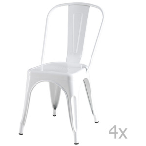 Korona 4 darabos fehér székkészlet - Furnhouse