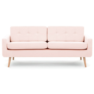 Ina pasztell rózsaszín 3 személyes kanapé - Vivonita