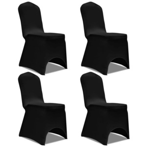 4 db nyújtható szék huzat fekete