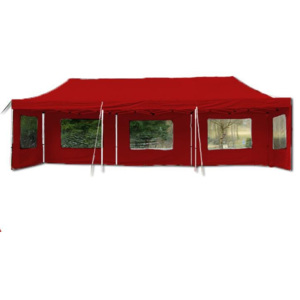 Kerti party sátor PROFI – piros 3 x 9 m