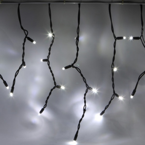 LED fényjégcsap kábel színe fekete, hideg fehér