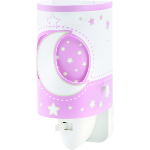 Dalber MOON LIGHT 63235LS Gyereklámpa rózsaszín fehér 6x7x13 cm