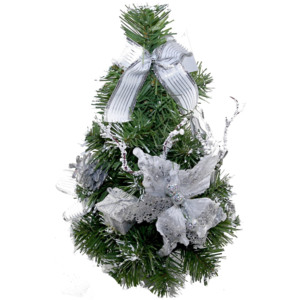 Seizis Fehér díszített karácsonyfa 30 cm