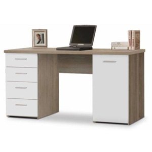 Íróasztal, sonoma tölgyfa/fehér, EUSTACH