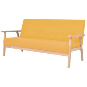 3 személyes sárga szövet kanapé
