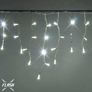 LED fényjégcsap - FLASH, 3x0,5m, kábel színe fehér, hideg fehér