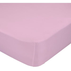 Rózsaszín elasztikus lepedő 100% pamutból, 70 x 140 cm - Baleno