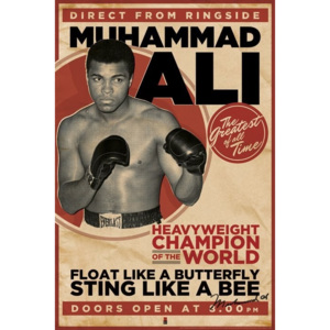 Muhammad Ali - vintage Plakát, (61 x 91,5 cm)