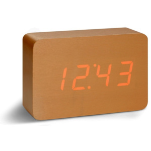 Brick Click Clock sárgaréz színű ébresztőóra piros LED kijelzővel - Gingko