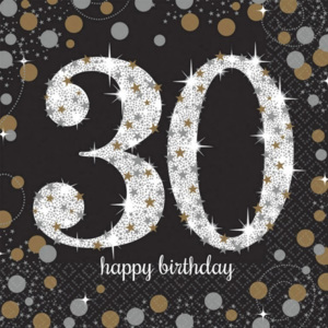 Happy Birthday 30 szalvéta 16 db-os